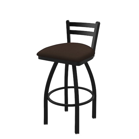 25 Low Back Swivel Counter Stool,Black Wrinkle,Rein Coffee Seat